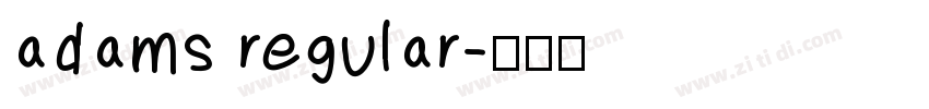 adams regular字体转换